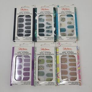 Bundle Of‎ 6 Sally Hansen Salon Effects Nail Strips 32 Strips Per Pack Manicure